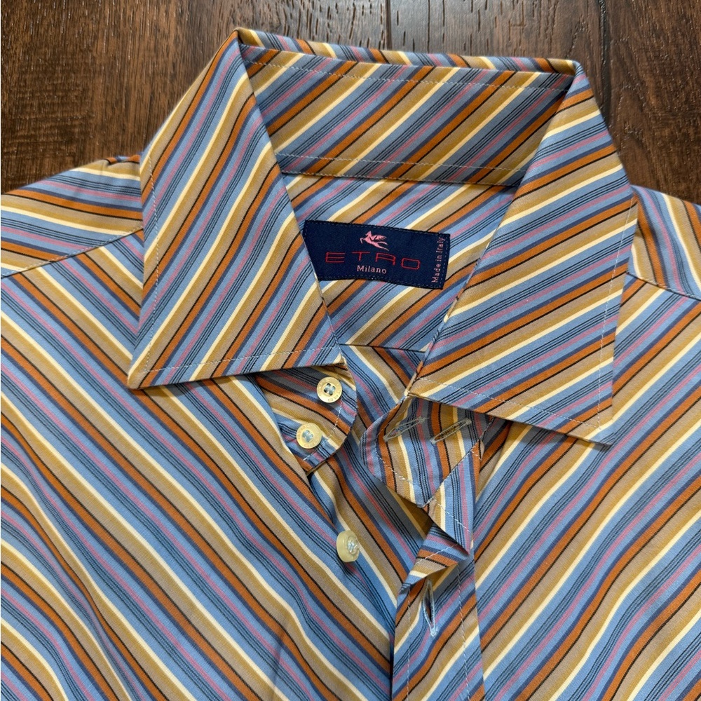 Etro Men's Multicolor Striped Shirt